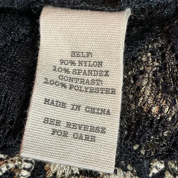 Gimmicks BKE Medium Black Floral Lace Cardigan Embroidered Whimsigoth Boho - Picture 10 of 10